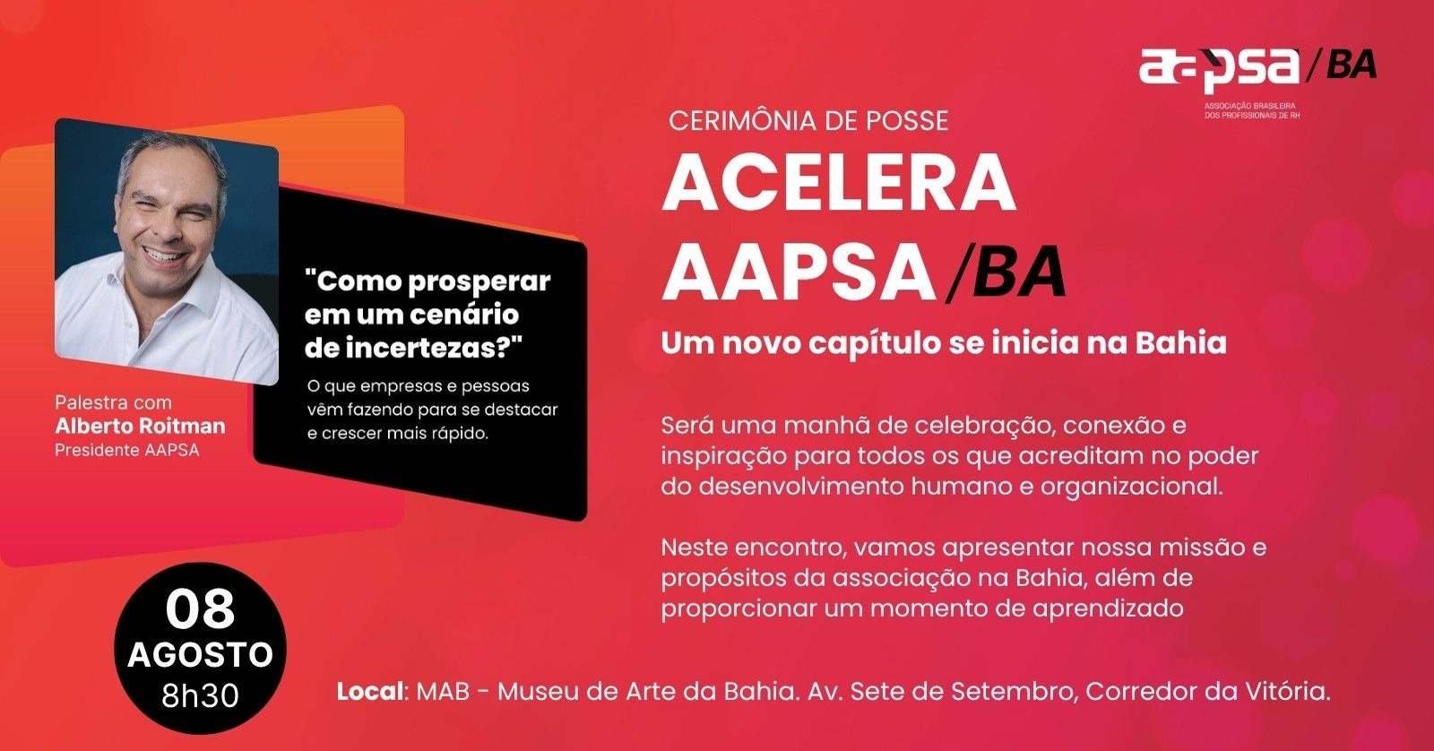 Evento de Posse da Nova Diretoria AAPSA BA